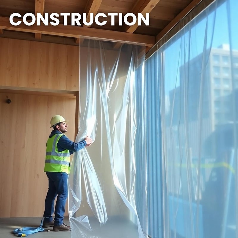 TAPIX Plastic Sheeting (10' x 25') Long, 6 Mil - UV Protection Poly Sheeting Polyethylene Film, Heavy Duty Greenhouse Plastic Sheeting - Image 3